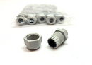 M16x1.5 Nylon Grey Cable Gland, Straight Electrical Box Fitting, LOT OF 20 - Maverick Industrial Sales