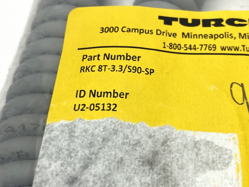 Turck RKC 8T-3.3/S90-SP Single-Ended Female Cordset U2-05132 - Maverick Industrial Sales