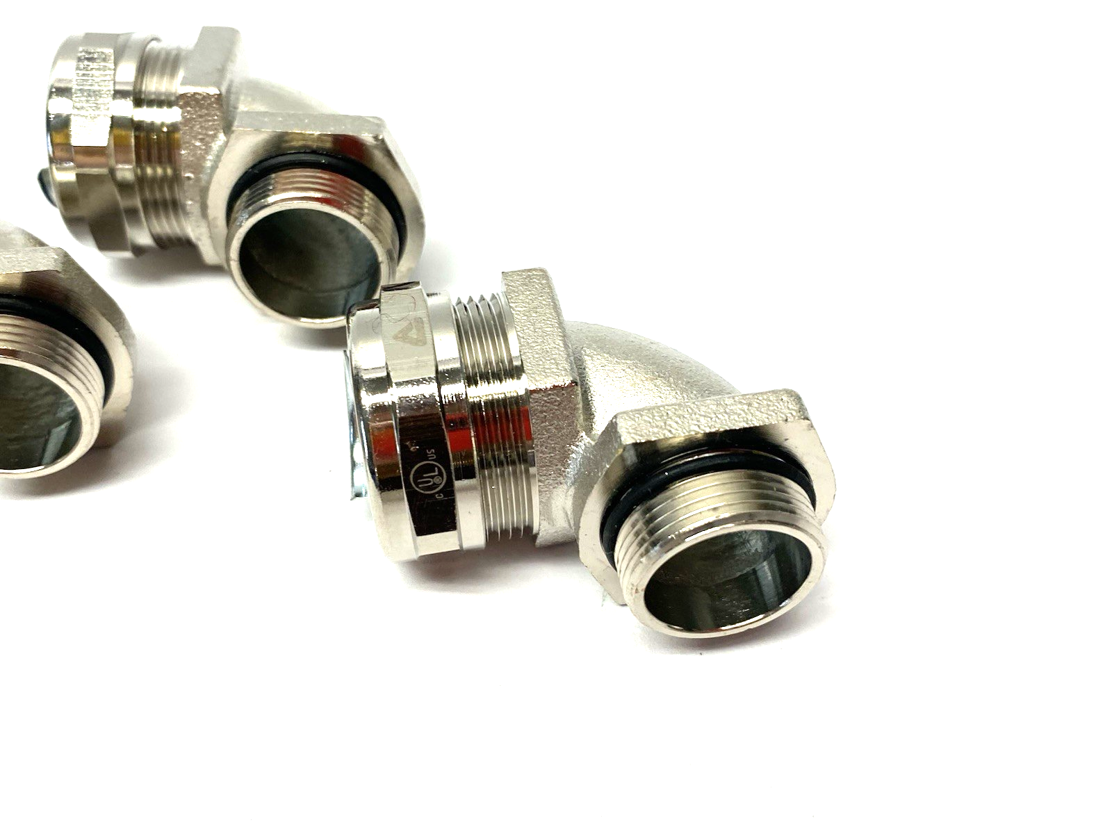 7129251IT | Anamet 90° Nickel-Plated Brass Fitting 3/4" M25x1.5 LOT OF 4 - New – Open box - Maverick Industrial Sales