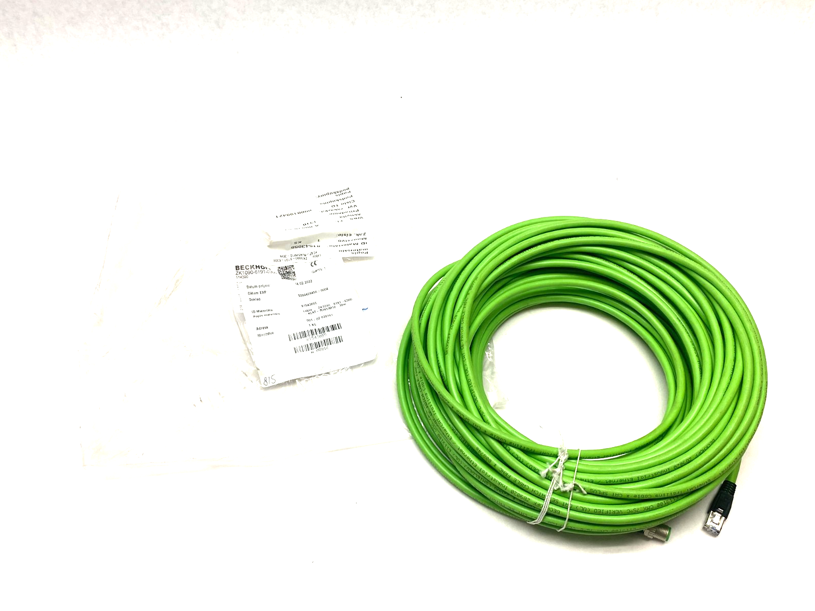 Beckhoff ZK1090-6191-0300 Double Ended EtherCAT Power Cable RJ45/M12 30m 114390 - Maverick Industrial Sales