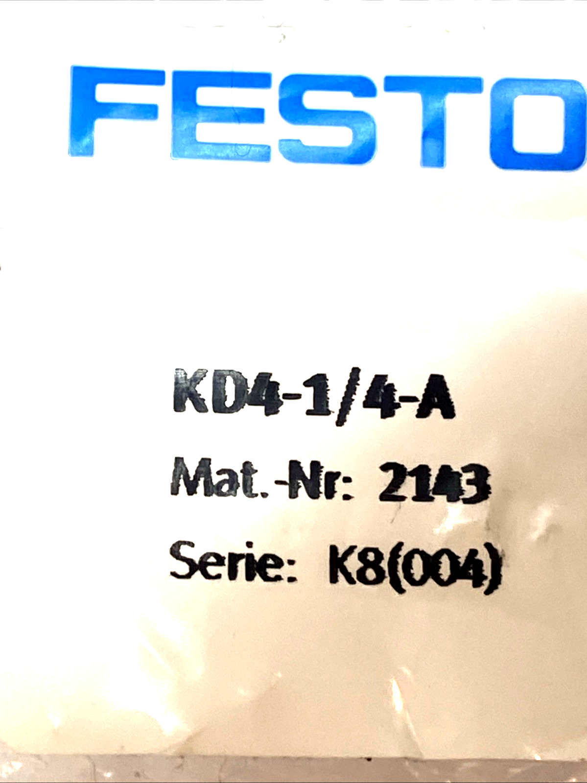 Festo KD4-1/4-A Coupling Socket 2143 - Maverick Industrial Sales