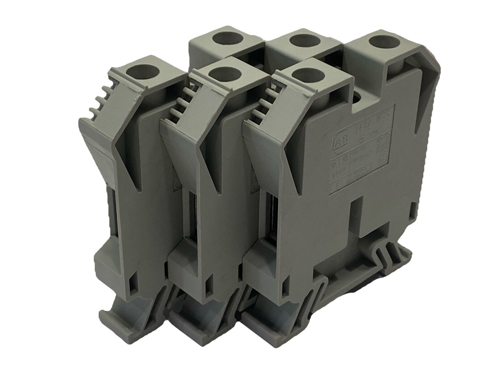 Allen Bradley 1492-W35 Terminal Block Gray LOT OF 3 - Maverick Industrial Sales