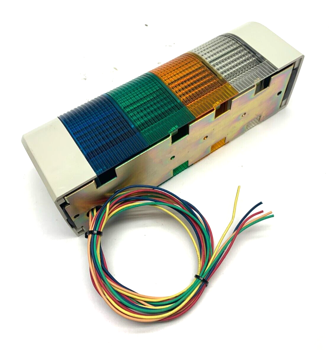 Patlite WM-EN Blue Green Amber White 4-Stage Stack Light Wall Mounted 28V 11W - Maverick Industrial Sales