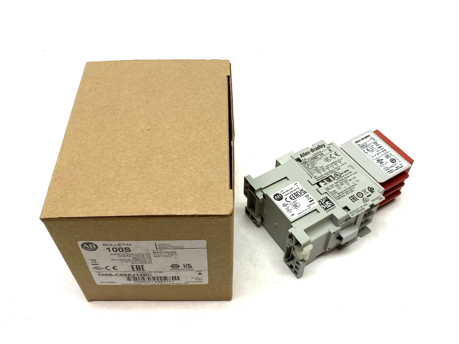 100S-C09EJ14BC | Allen Bradley Ser. A Safety Contactor 3 NO Main, 1 NO/4 NC Aux - New Other - Maverick Industrial Sales