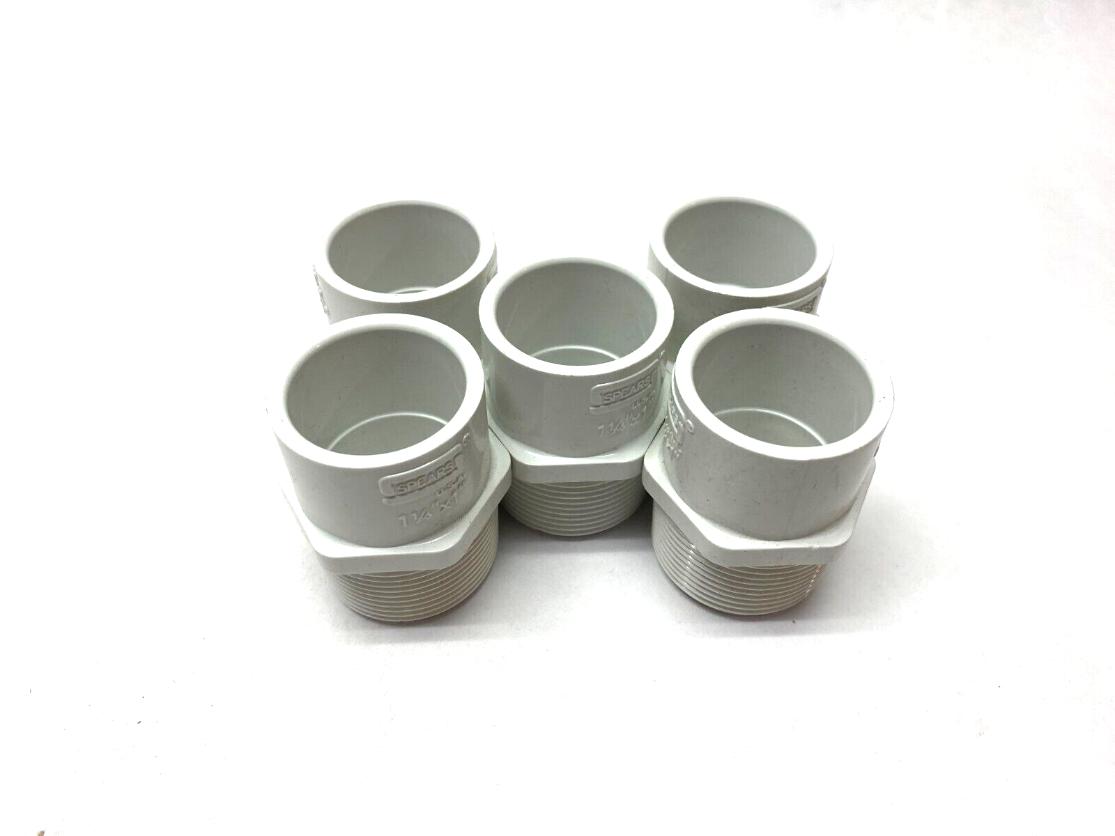 Spears 436-168 Reducer Adapter PCV SCH40 1-1/4" x 1" White LOT OF 5 - Maverick Industrial Sales