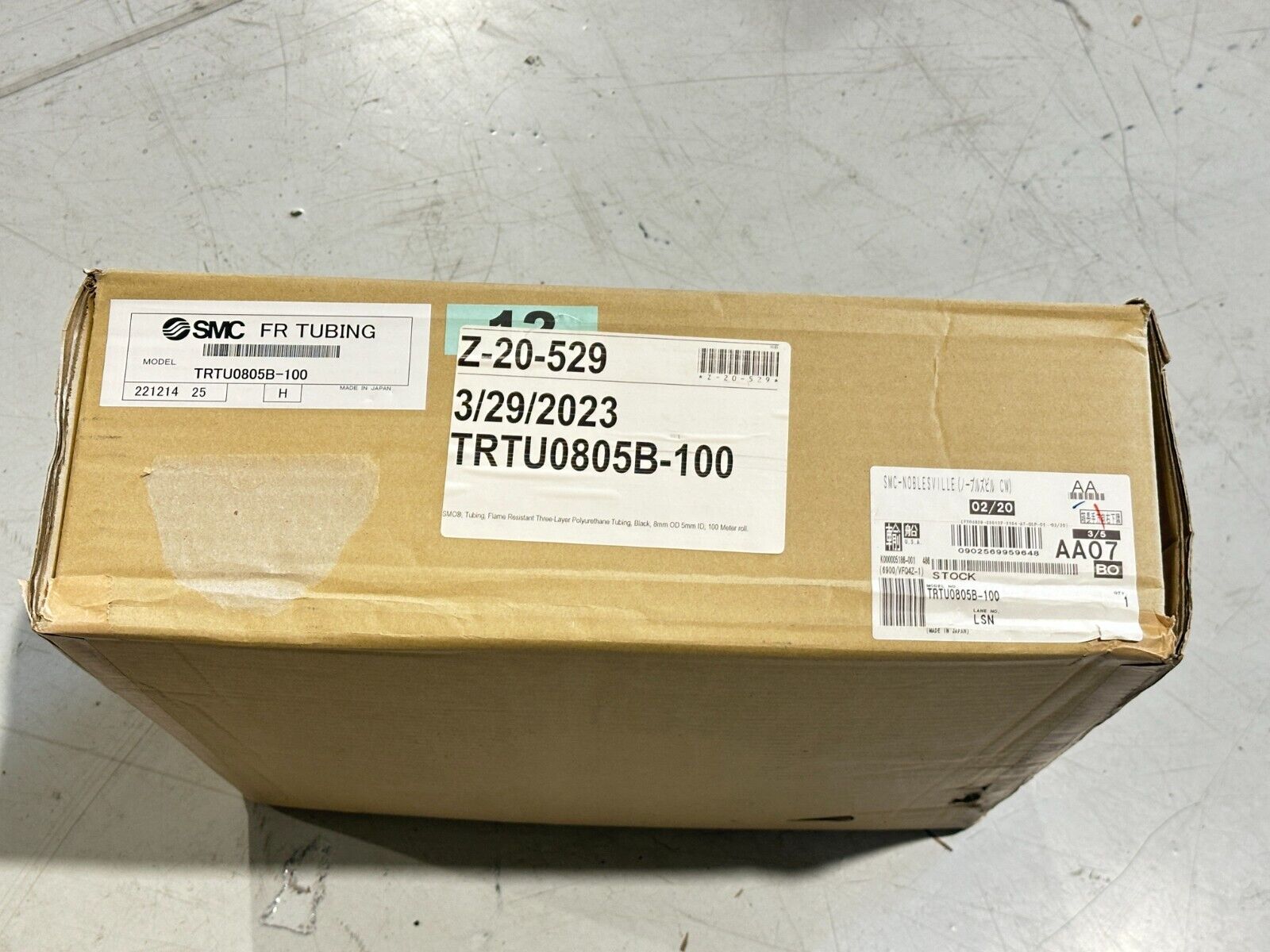 SMC TRTU0805B-100 Flame Resistant Polyurethane Tubing Black 8mm OD 5mm ID 100m - Maverick Industrial Sales