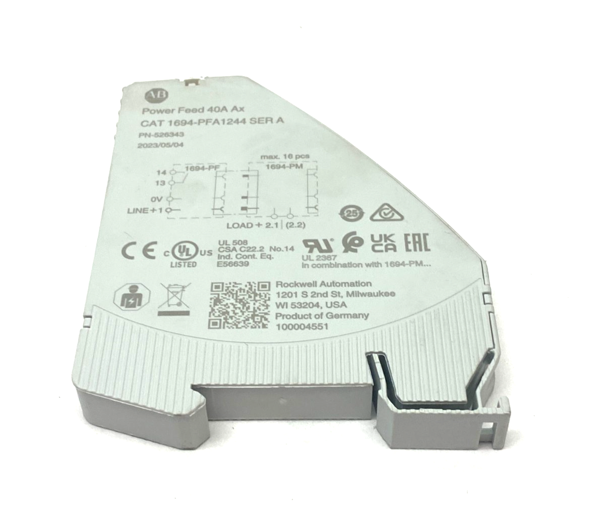 1694-PFA1244 | Allen Bradley Ser. A Power Feed 40A Ax - New – Open box - Maverick Industrial Sales