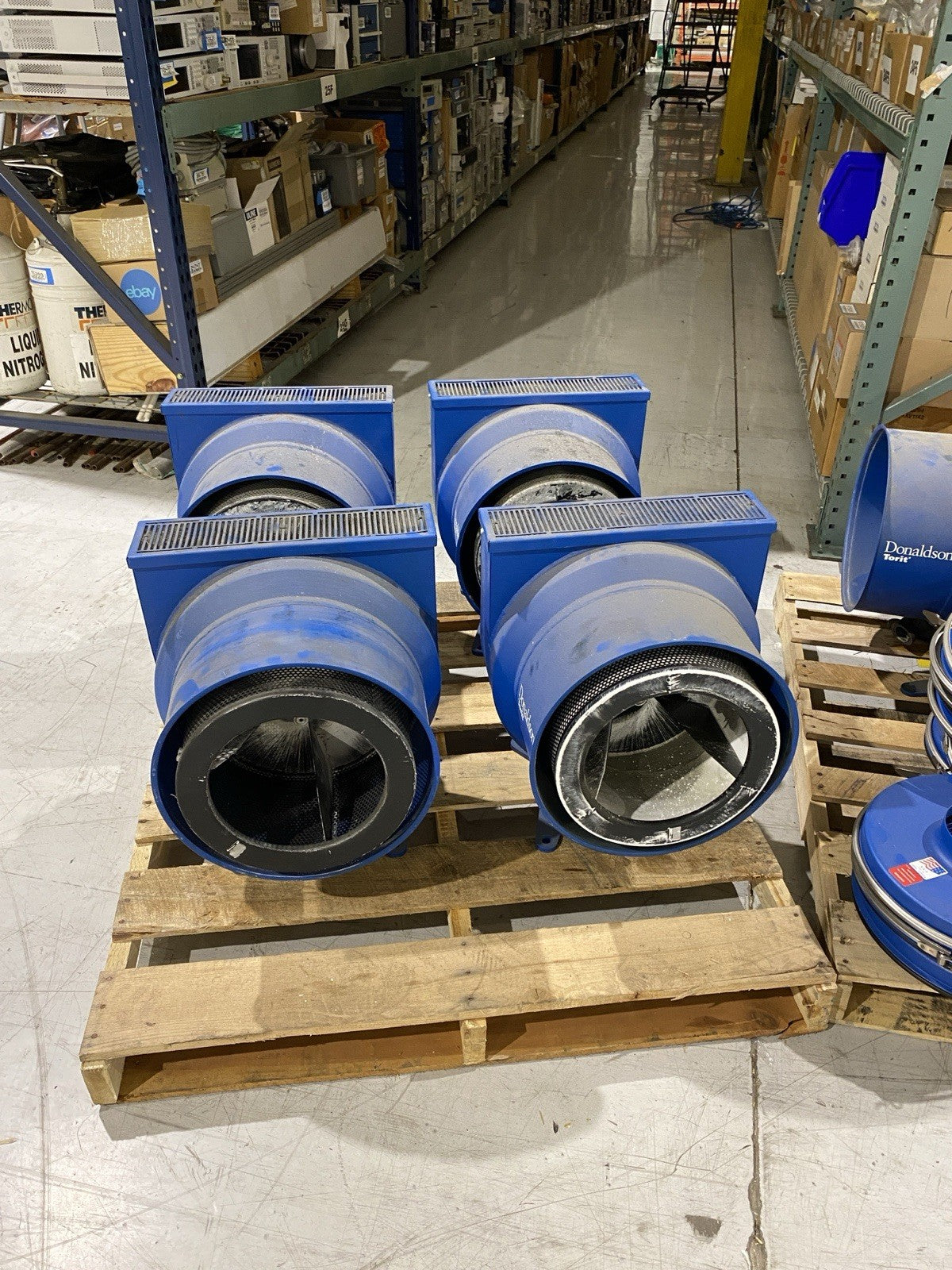 E-500 | Lot of 9 Donaldson Torit Centrifugal Mist Separator with Parts. For Repair - For parts or not working - Maverick Industrial Sales