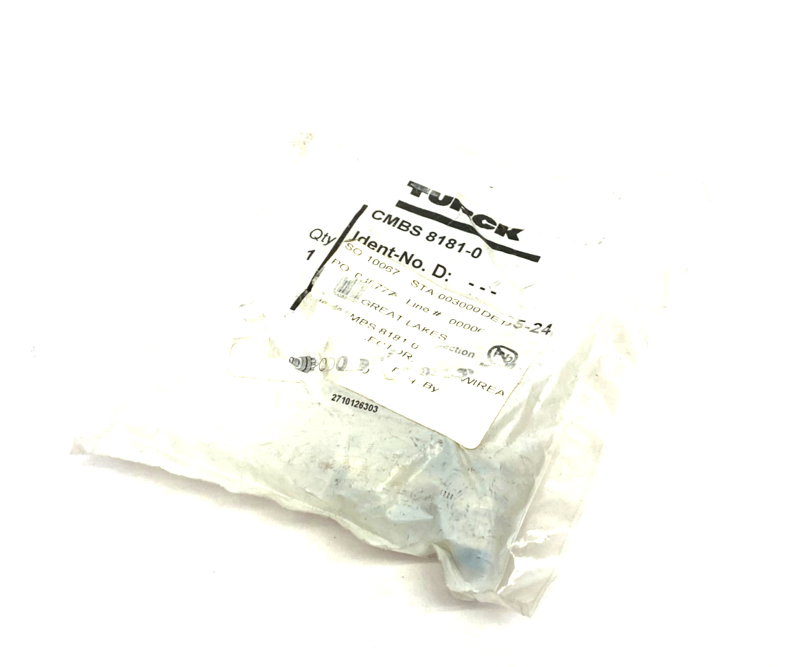 Turck CMBS 8181-0 Eurofast Field Wireable Connector 8-Pin Male M12 U0885-24 - Maverick Industrial Sales