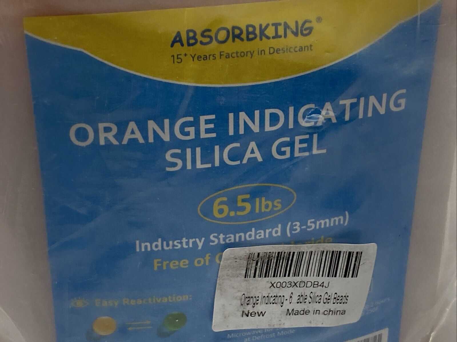 Absorbking Orange Indicating Silica Gel 6.5lbs 3-5mm - Maverick Industrial Sales