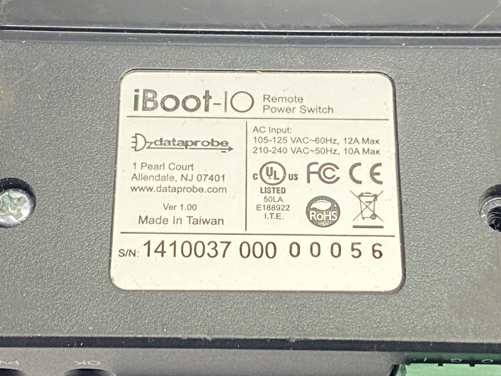Dataprobe iBoot-IO GPIO Single Outlet Contact Closure - Maverick Industrial Sales