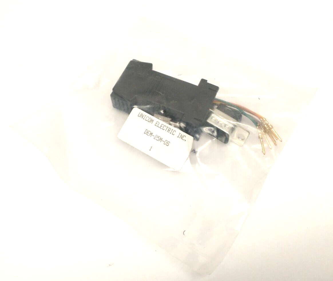 Unicom Electric DEM-25M-0S RJ25 To DE-9 9-Pin Connector LOT OF 8 - Maverick Industrial Sales