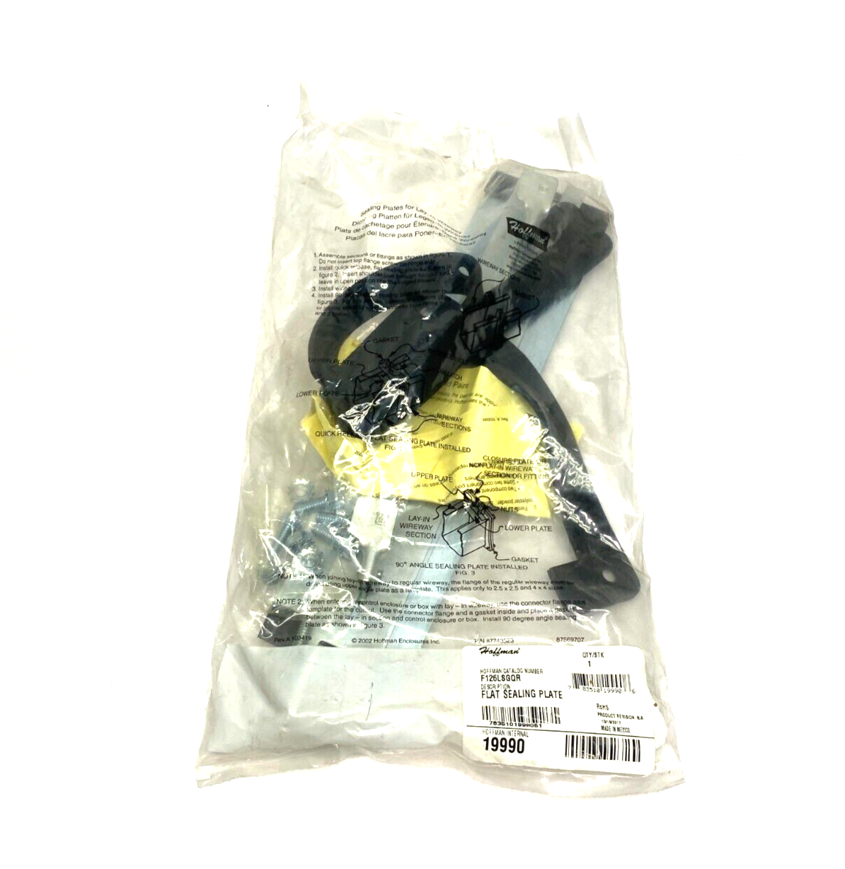 Hoffman F126LSGQR Lay-In Wireway Quick Release Flat Sealing Plate 12" x 6" 19990 - Maverick Industrial Sales
