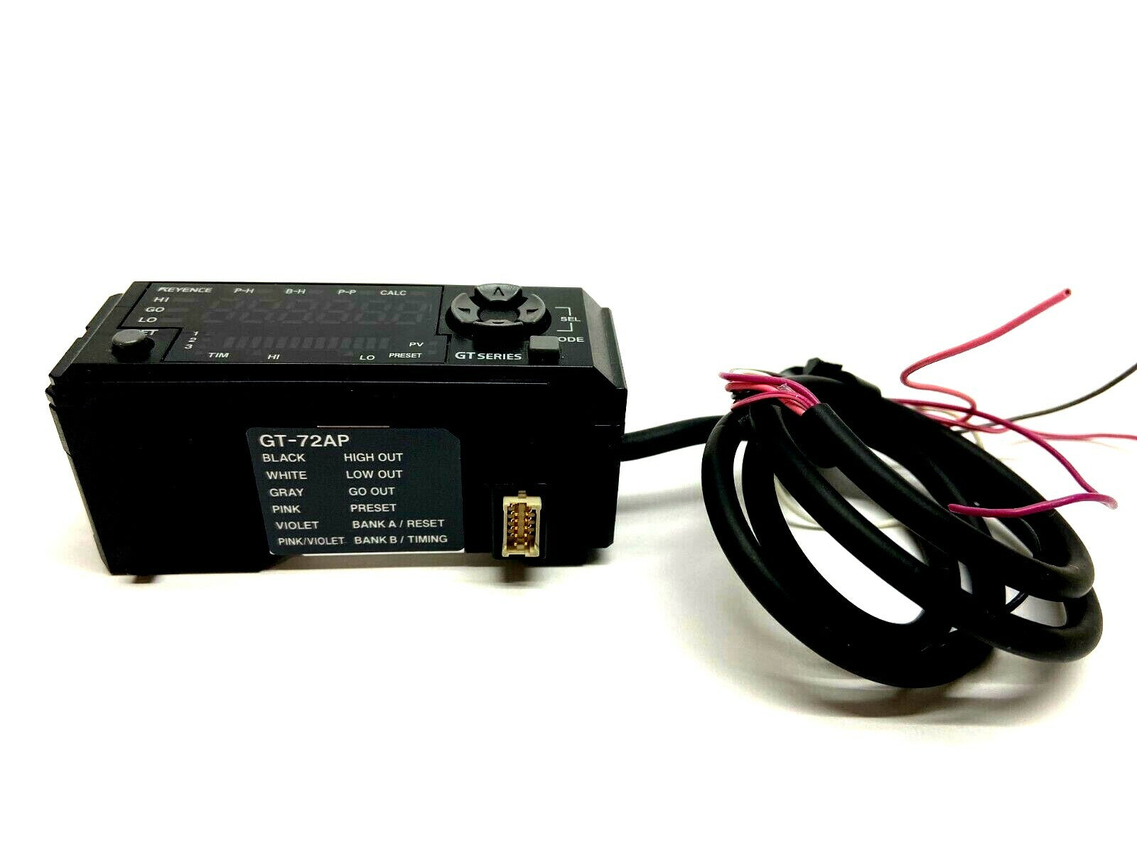 GT-72AP | Keyence Fiber Sensor Amplifier MISSING COVER - Used - Maverick Industrial Sales