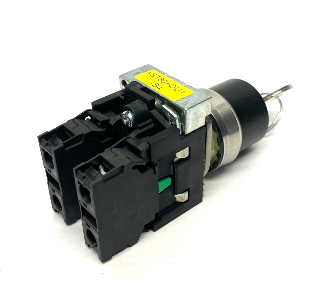 3SU1050-4BF01-0AA0 | Siemens RONIS Key-Operated Switch 22mm Round w/ 2x NO Contact - Used - Maverick Industrial Sales