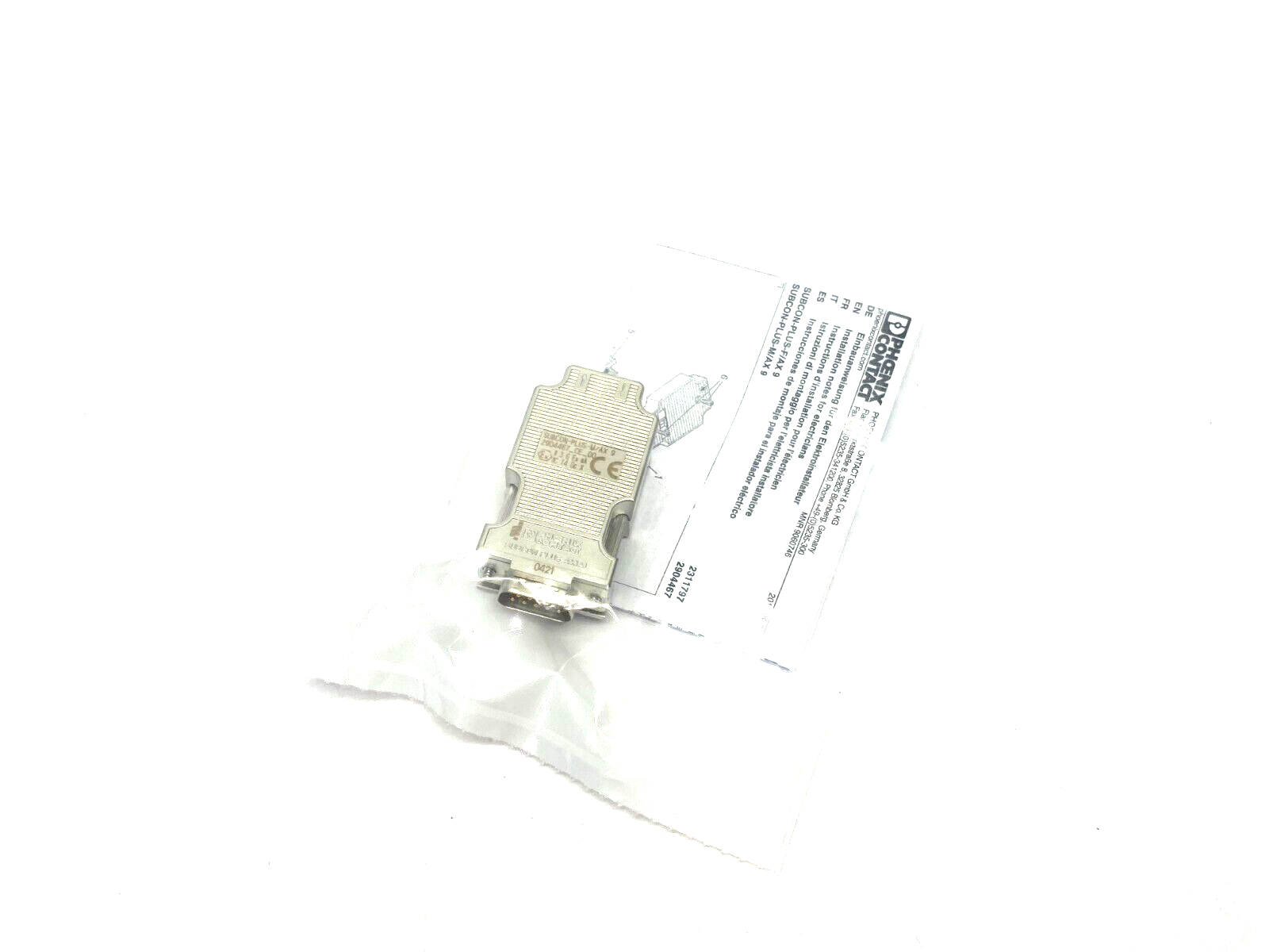 Phoenix Contact SUBCON-PLUS-M/AX 9 D-Sub 9-Position Bus Connector 2904467 - Maverick Industrial Sales