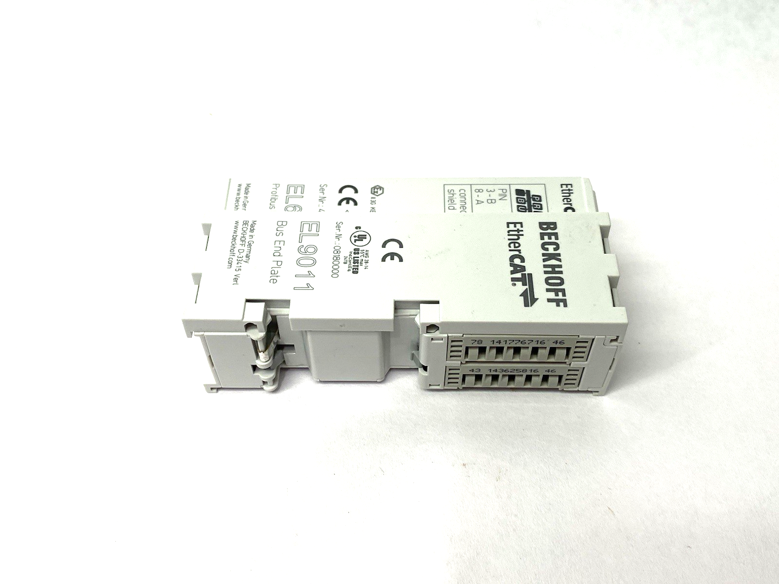 Beckhoff EL6731 EtherCAT Terminal, 1-channel Communication Interface, PROFIBUS - Maverick Industrial Sales