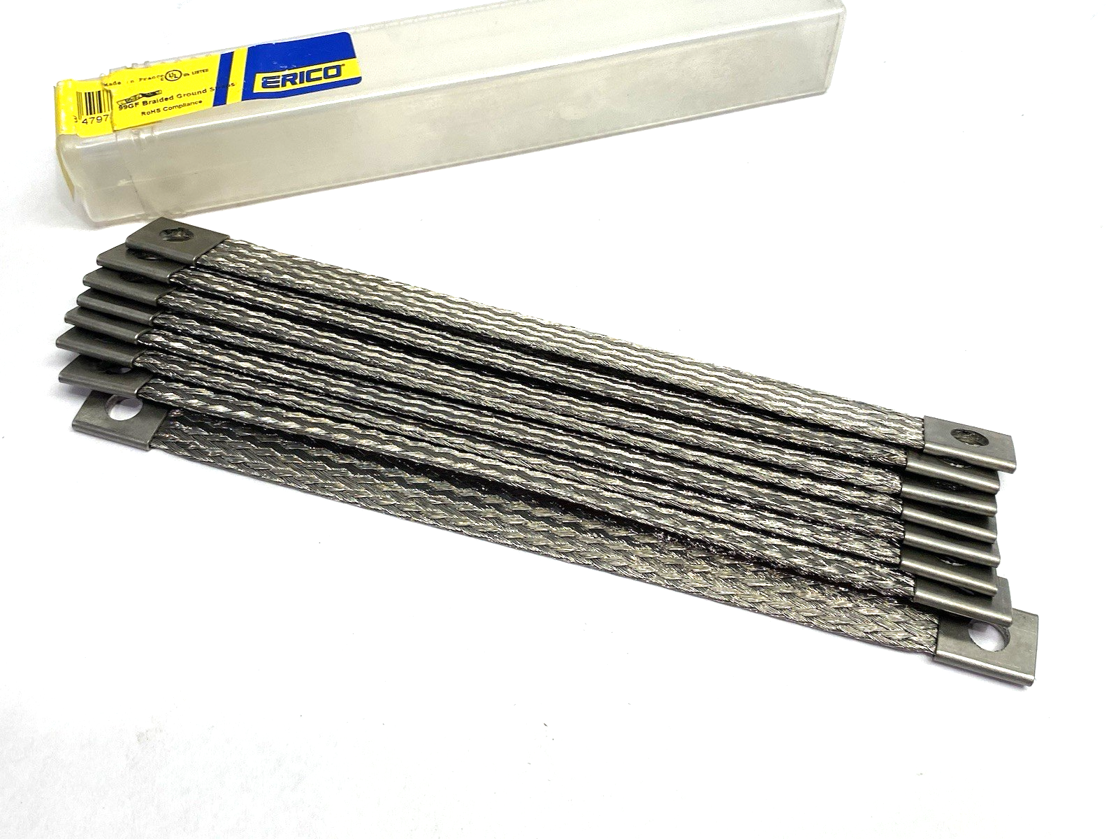 554278 | nVent Erico ERIFLEX Braided Grounding Straps PKG OF 7 - New – Open box - Maverick Industrial Sales