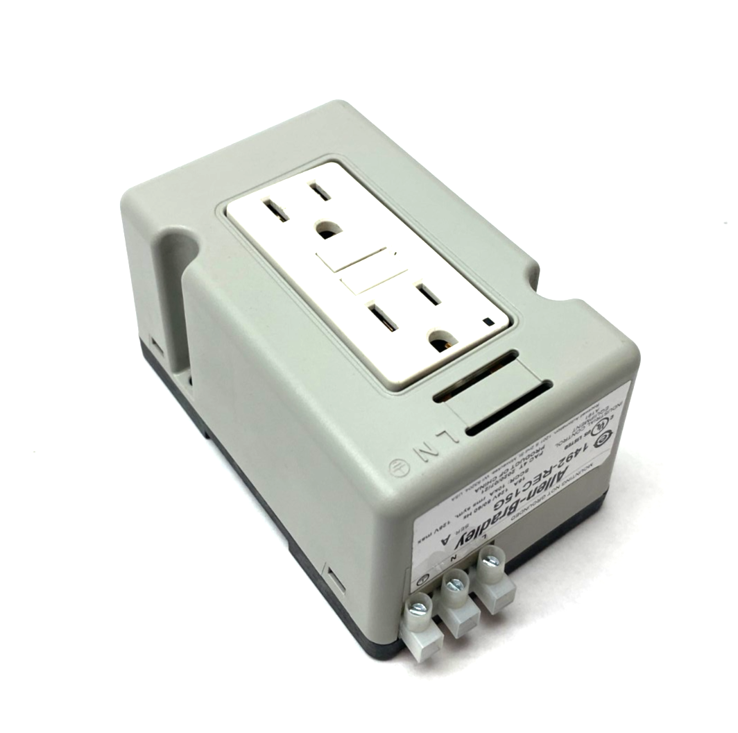 Allen Bradley 1492-REC15G Ser. A Duplex Receptacle 15A DIN Mount - Maverick Industrial Sales