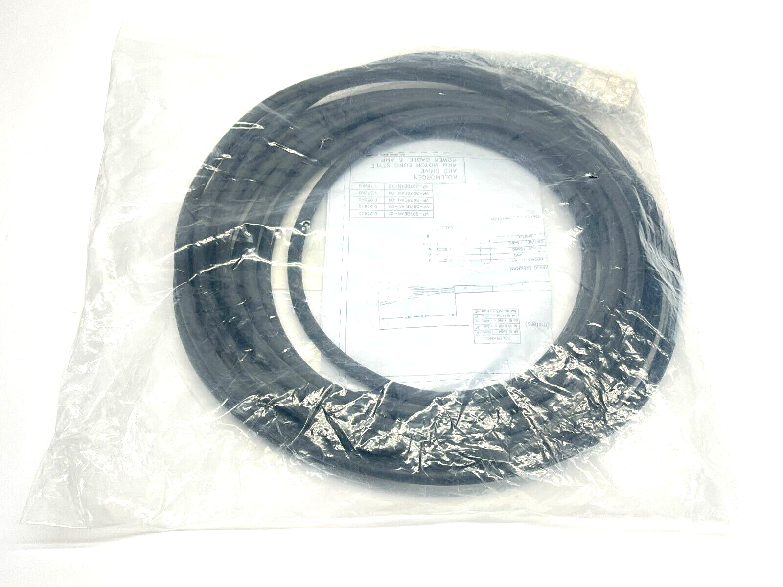 Kollmorgen VP-507BEAN-09 Power Cable 6A 9m Length - Maverick Industrial Sales