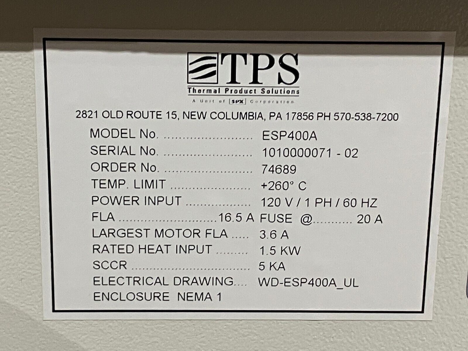 TPS Blue M ESP400A Mechanical Convection Oven 400 Series 260 Degrees Celsius - Maverick Industrial Sales