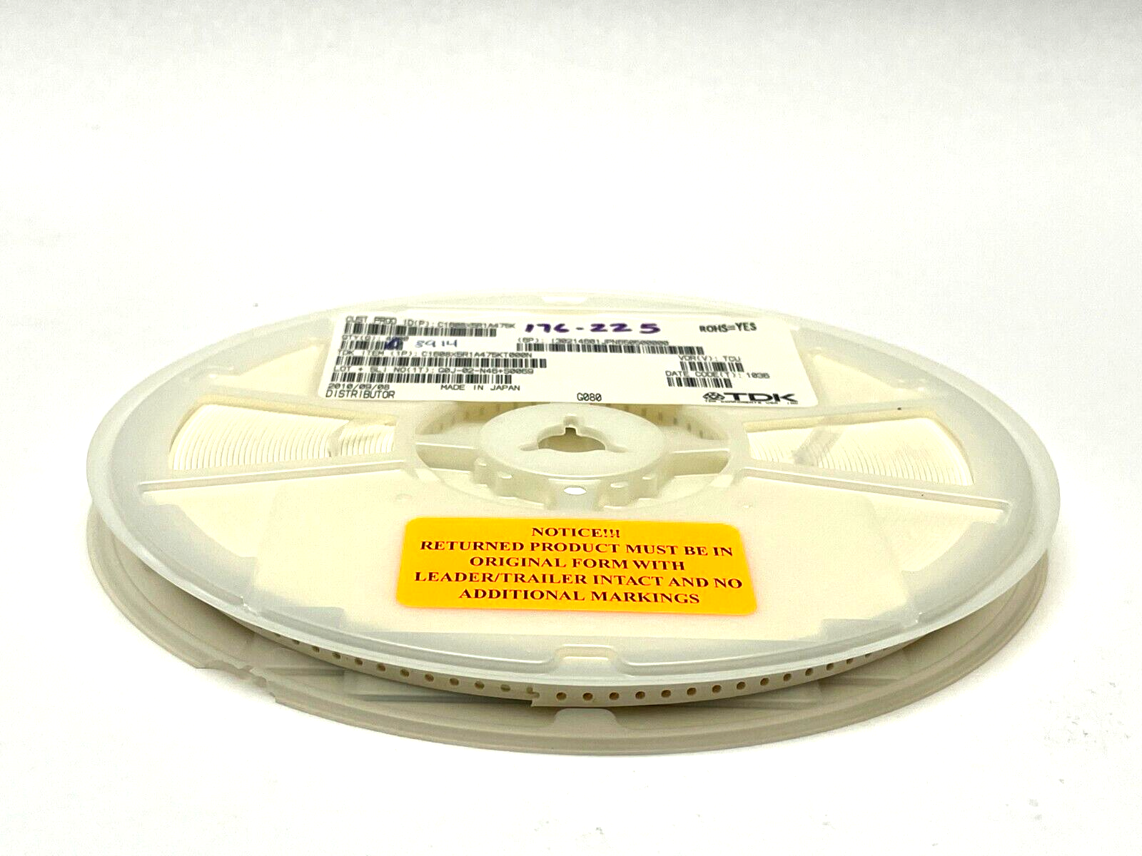 TDK C1608X5R1A475KT000N Ceramic Capacitor REEL OF 3900 - Maverick Industrial Sales