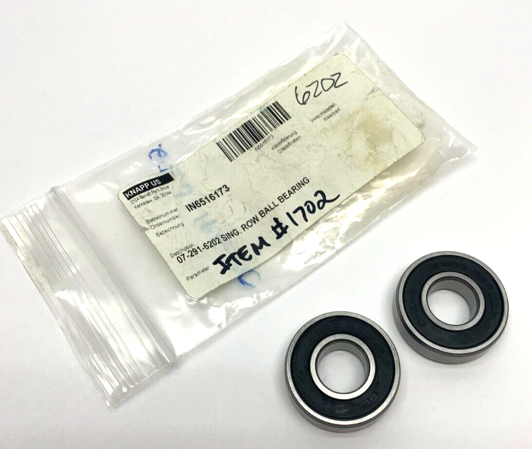 6202 | Fafner Single Row Sealed Ball Bearing LOT OF 2 - New Other - Maverick Industrial Sales