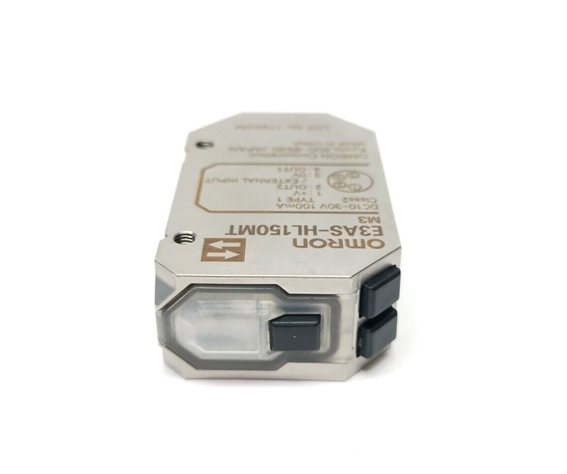Omron E3AS-HL150MT Photoelectric Sensor, Spot Beam 35-150mm, PNP, M8 4-Pin - Maverick Industrial Sales