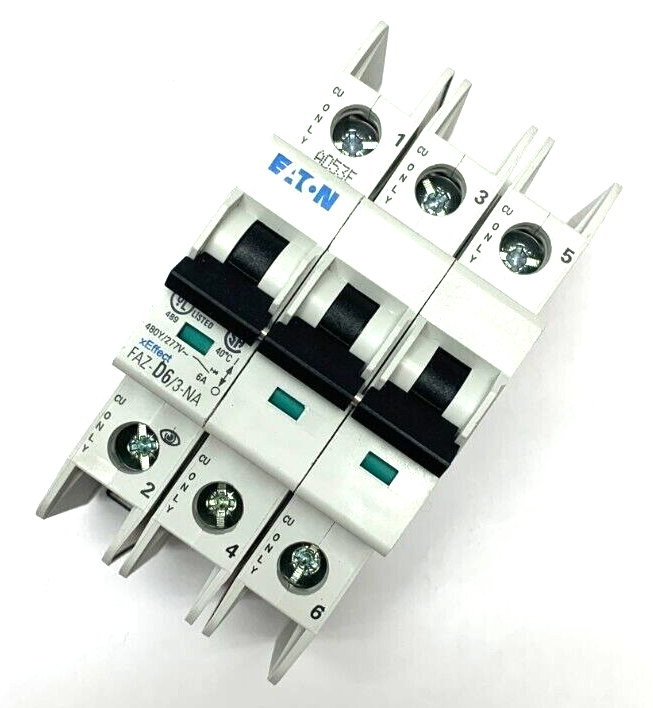 Eaton FAZ-D6/3-NA 3 Pole Circuit Breaker - Maverick Industrial Sales