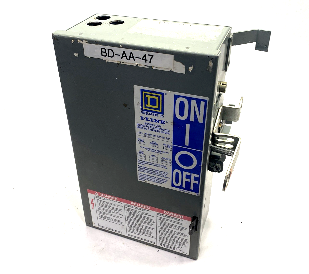 PQ4203G | Square D I-Line Plug-In Busway Unit, Vertical, 30A 240VAC 4-Pole 3-Fuse - Used - Maverick Industrial Sales