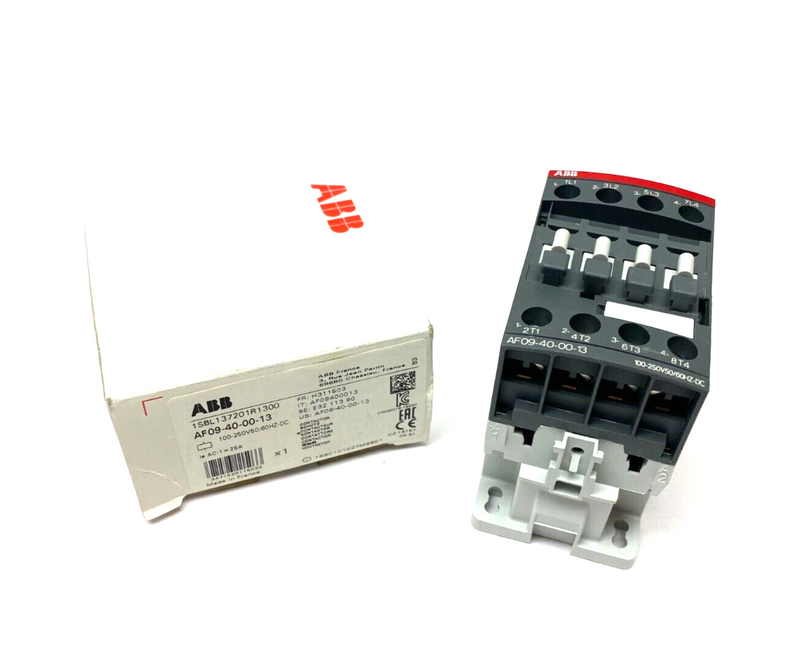 ABB 1SBL137201R1300 4-Pole IEC Contactor 100-250V 50/60Hz AF09-40-00-13 - Maverick Industrial Sales