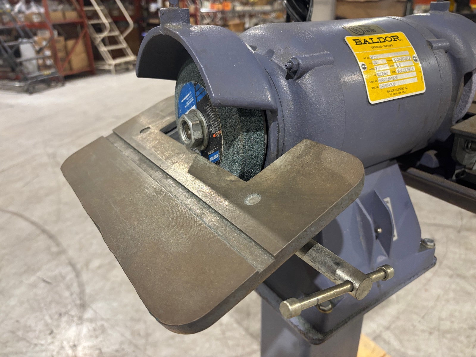 510 | Baldor Pedestal Grinder Buffer, 1/2 HP, 208-230/480 3 Phase - Used - Maverick Industrial Sales