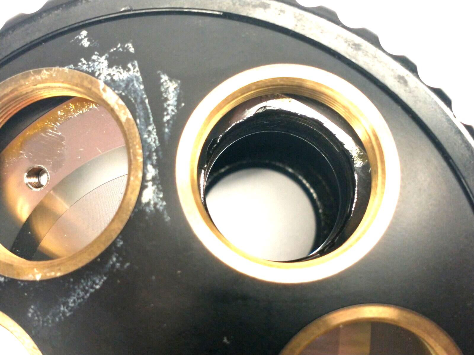 Olympus U-5RE-2 5-Objective Quintuple Revolving Microscope Nosepiece/Turret - Maverick Industrial Sales