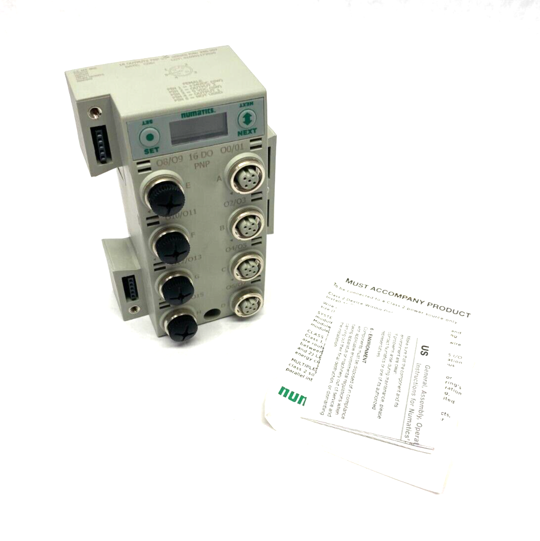 Numatics 240-207 Digital I/O Module 16x PNP Output 5-Pin M12 Ports - Maverick Industrial Sales