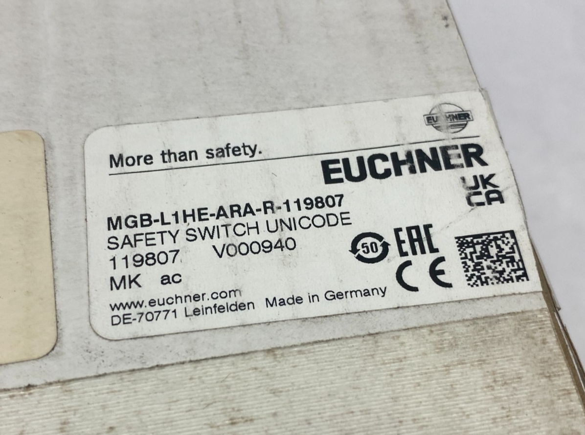 Euchner MGB-L1HE-ARA-R-119807 Guard Locking Mechanical Door Interlock Switch - Maverick Industrial Sales