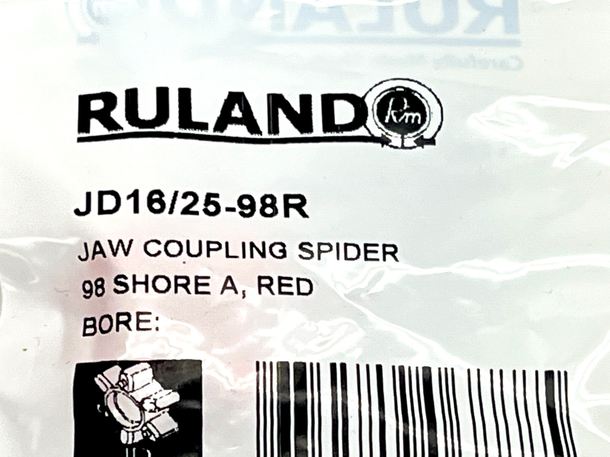 Red Ruland JD16/25-98R | Ruland JD16/25-98R Jaw Coupling Spider 98 Shore A Red