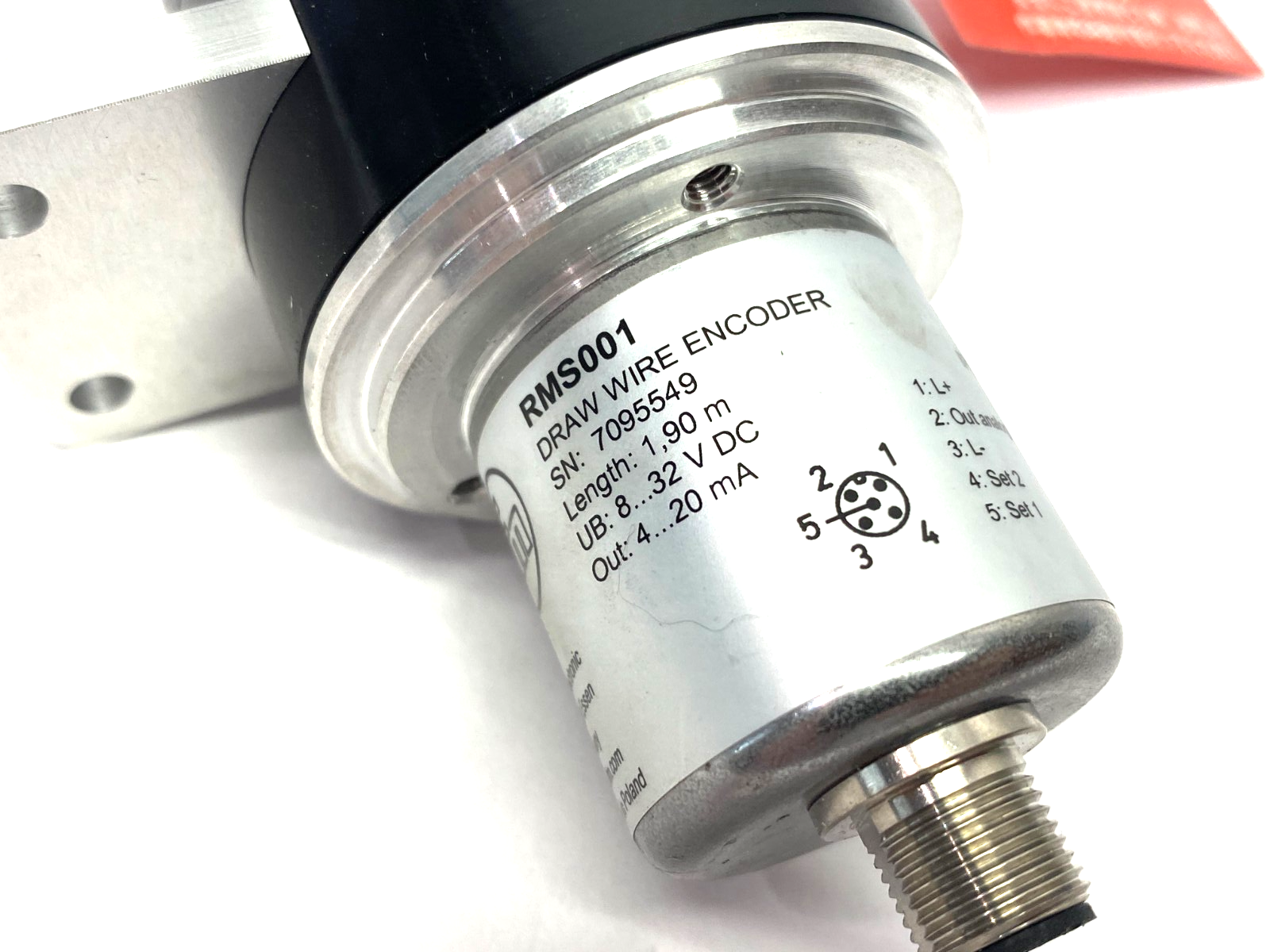 Ifm RMS001 Draw Wire Encoder 1900mm Measuring Range - Maverick Industrial Sales