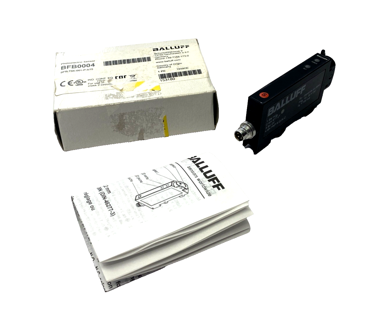 Balluff BFB0004 Fiber Optic Photoelectric Sensor Base Unit BFB 75K-001-P-S75 - Maverick Industrial Sales