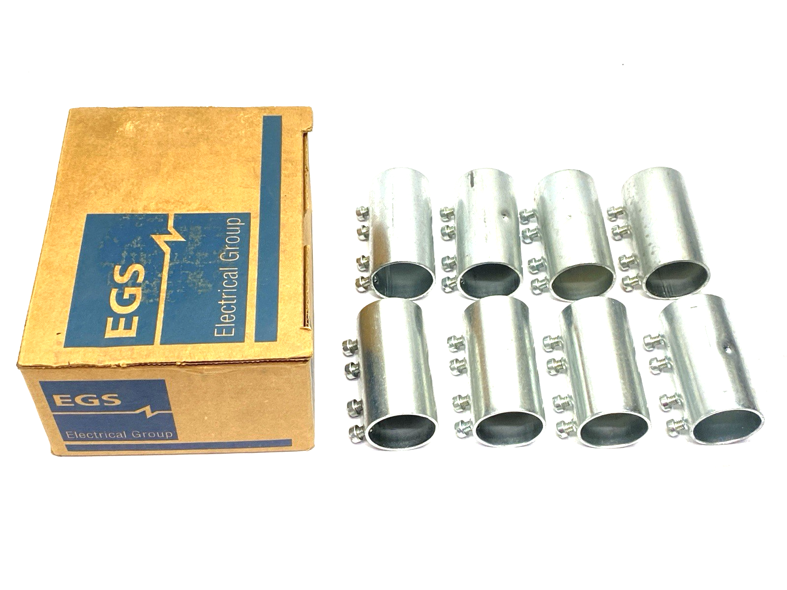 EGS 5125S Steel Zinc Plated EMT Set-Screw Coupling 1-1/4" LOT OF 8 - Maverick Industrial Sales