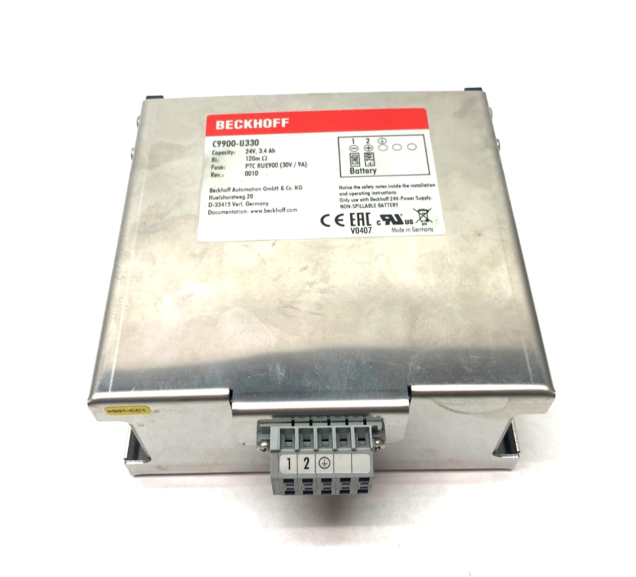 Beckhoff C9900-U330 Battery Pack, 24V - Maverick Industrial Sales