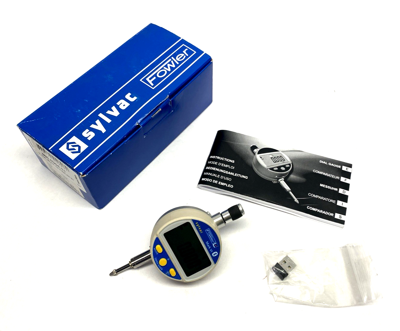 Fowler 805.6304.11 Sylvac Mark VI Electronic Indicator, Bluetooth, 12.5mm - Maverick Industrial Sales