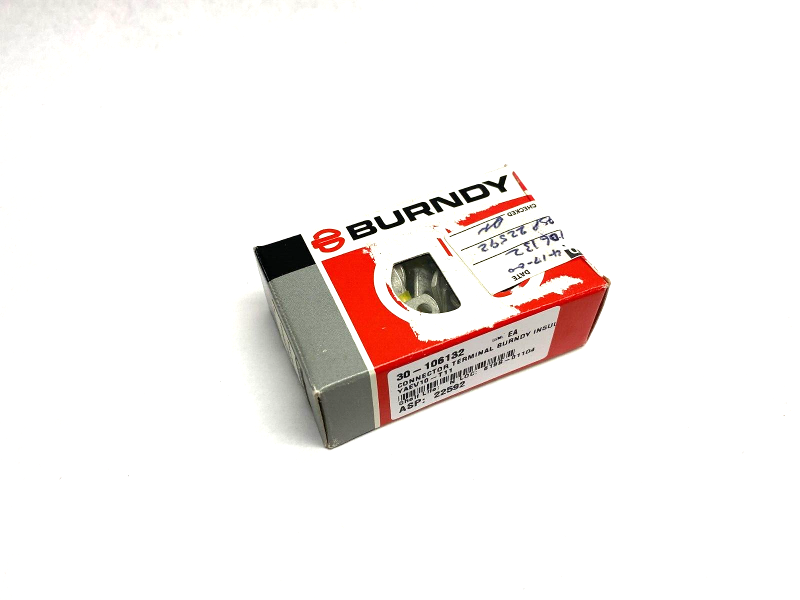 Burndy YAEV10T11BOX Insulug Hylug Heavy Duty Nylon Ring Terminal 10-12 BOX OF 50 - Maverick Industrial Sales