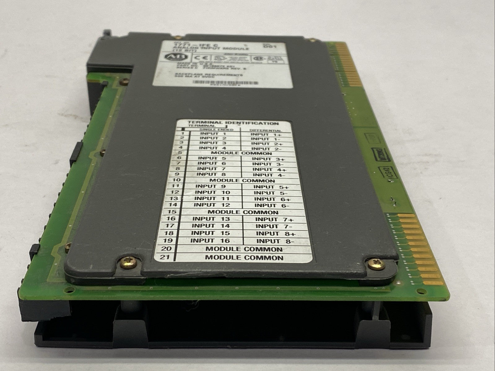 Allen Bradley 1771-IFE Ser C Rev D01 Analog Input Module 12 Bit FW Rev B - Maverick Industrial Sales