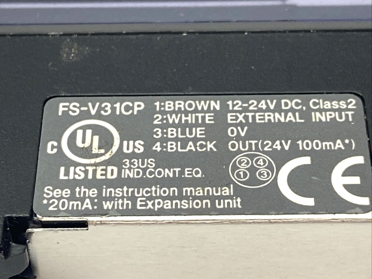 Keyence FS-V31CP Digital Fiber Optic Sensor Amplifier Main Unit, M8 Connector - Maverick Industrial Sales