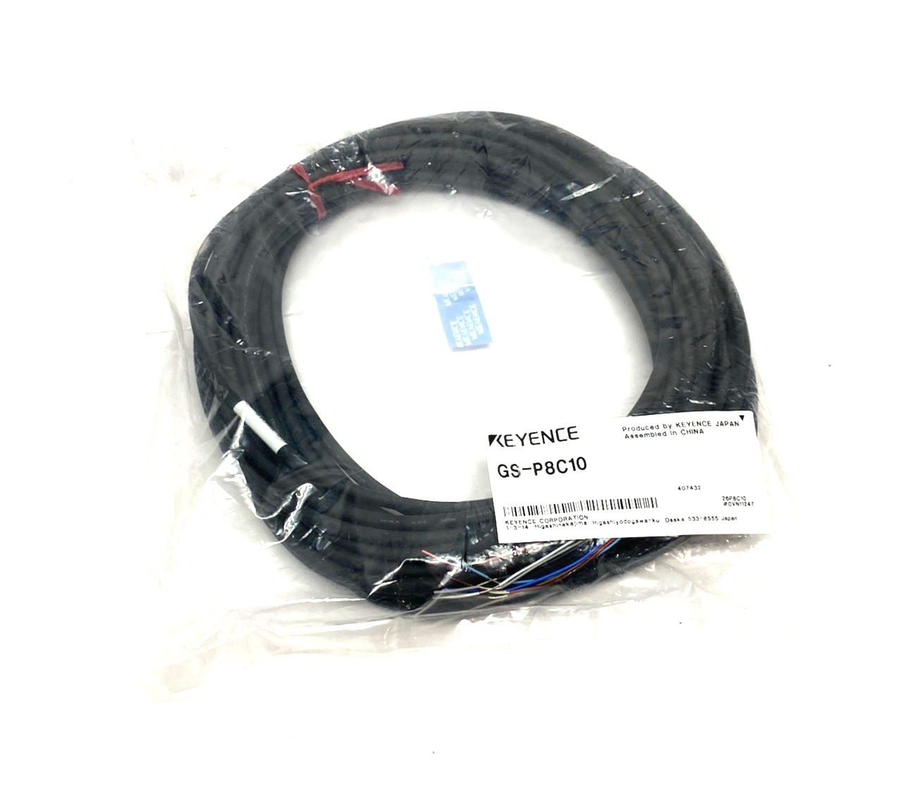 GS-P8C10 | Keyence Standard M12 Connector Type Cable 8-Pin 10m - New - Maverick Industrial Sales