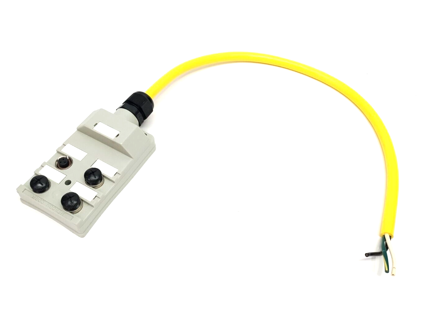 Mencom JAC-430-006-C050 4-Port 3-Pin M12 Junction Block 0.5m CABLE - Maverick Industrial Sales