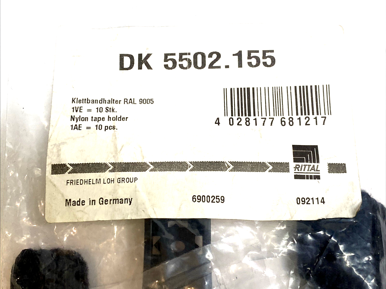 Rittal DK 5502.155 Strap Holder Cable Tie Support for 19" Rack Enclosure - Maverick Industrial Sales