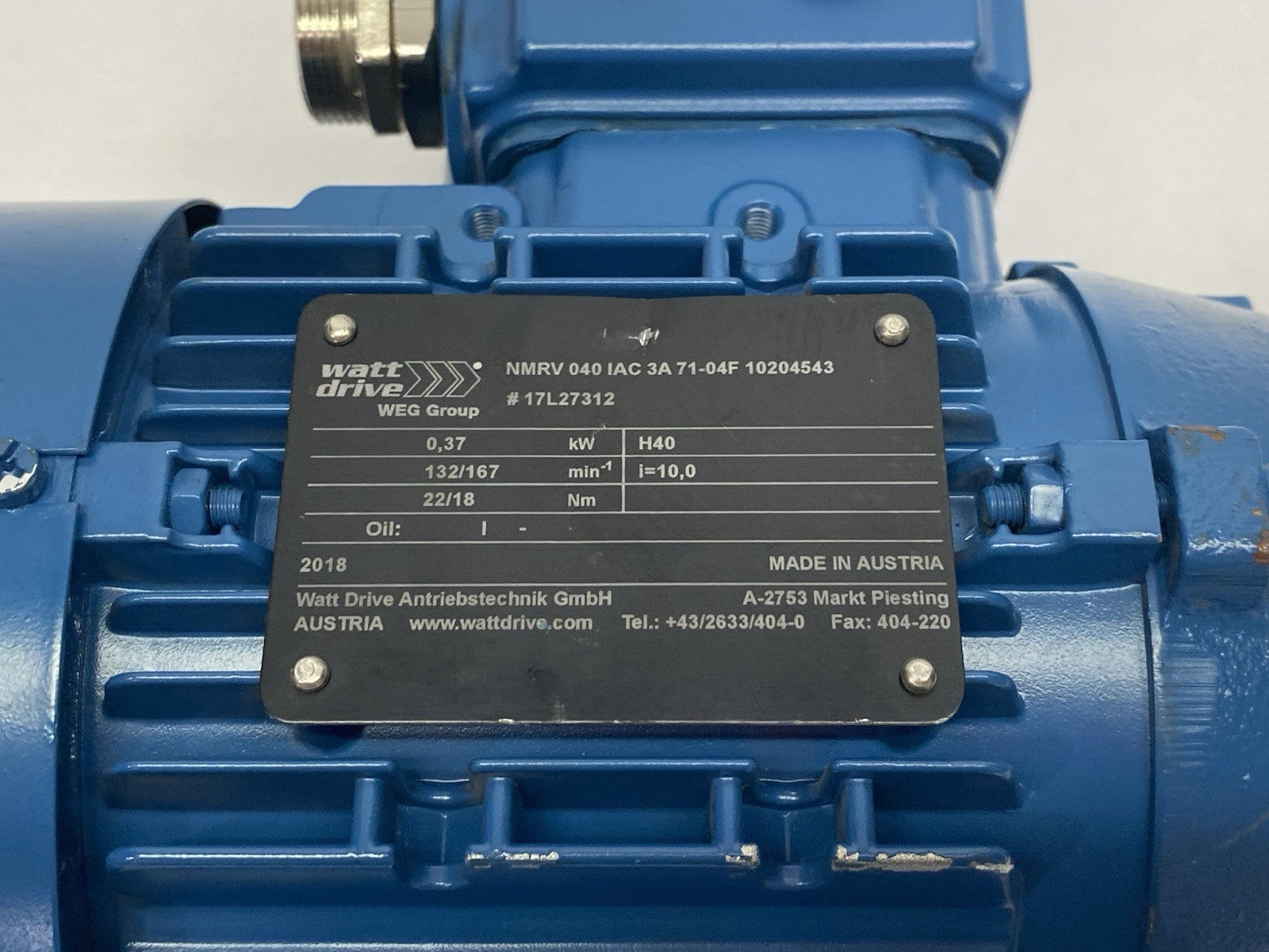 WEG W21 AL71-04 Induction Motor 3-Phase IP55 0.5HP 460V 60Hz 1665rpm - Maverick Industrial Sales