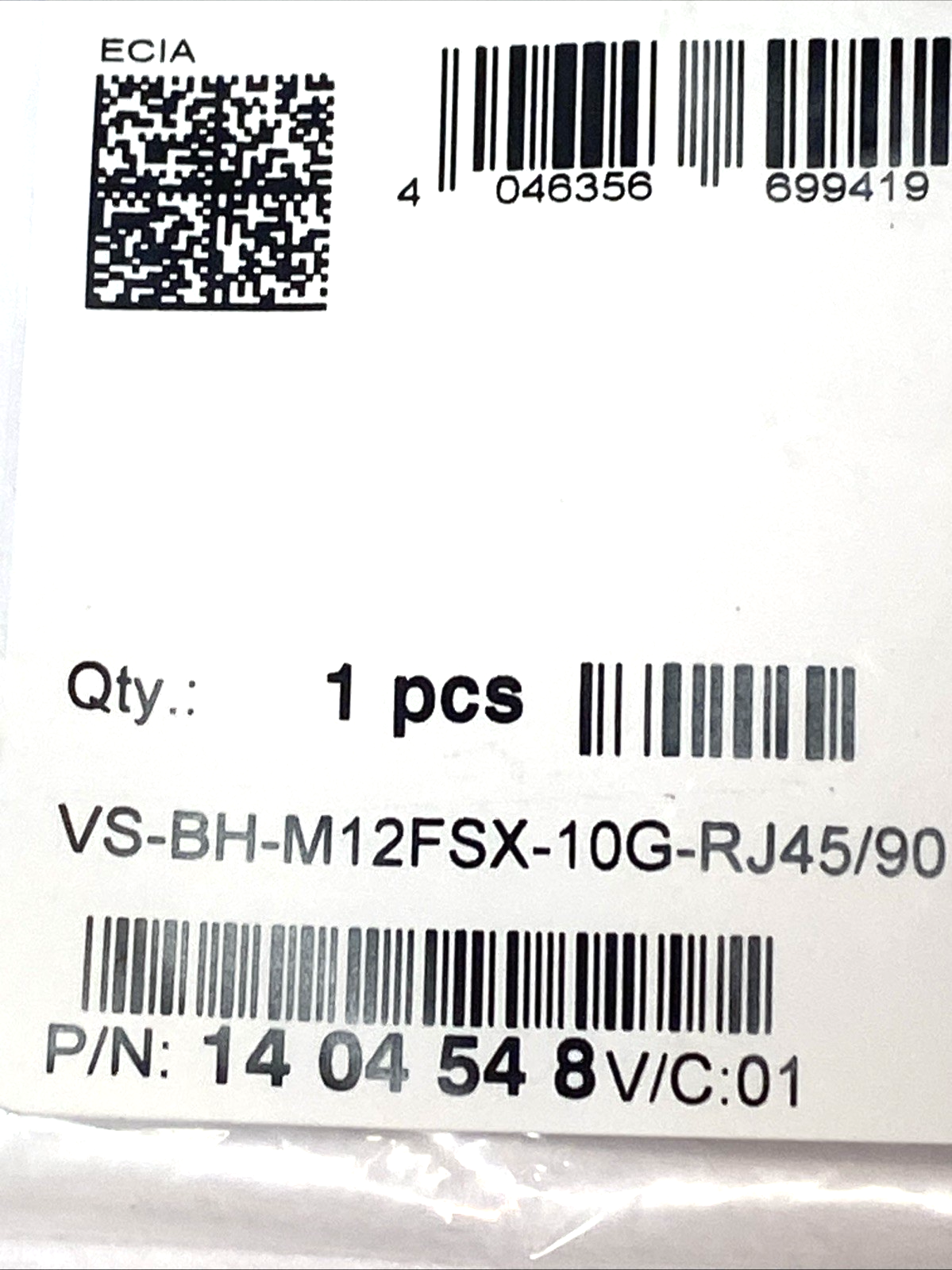 Phoenix Contact VS-BH-M12FSX-10G-RJ45/90 Control Cabinet Feed-Through 1404548 - Maverick Industrial Sales