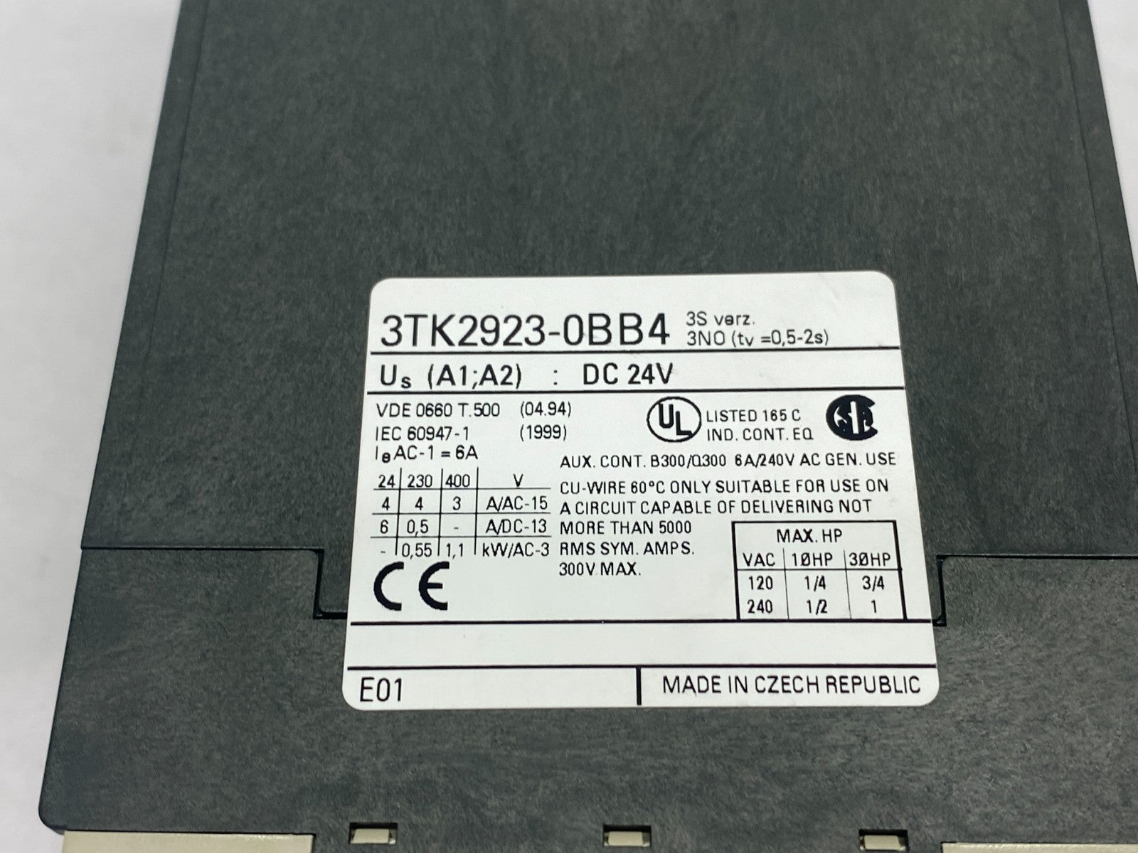 3TK2923-0BB4 | Siemens Adjustable Delay Module, 3-Circuits Delayed - Used - Maverick Industrial Sales